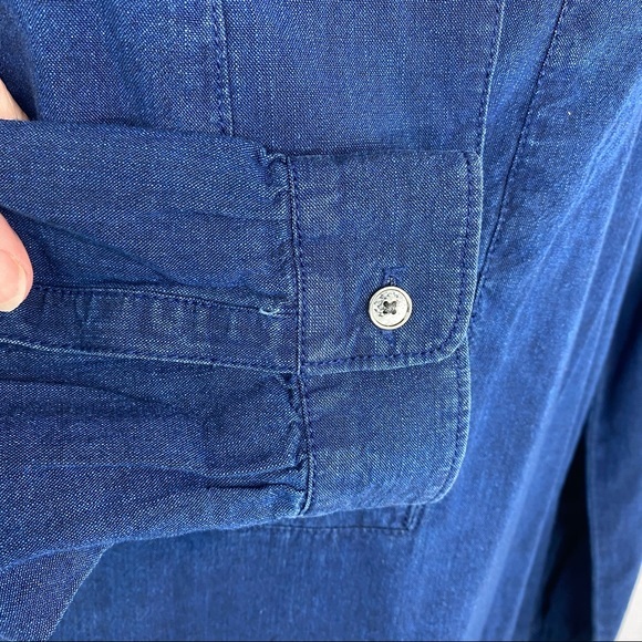 Loft by Ann Taylor Denim Long Sleeve Tunic Top M - Picture 3 of 8